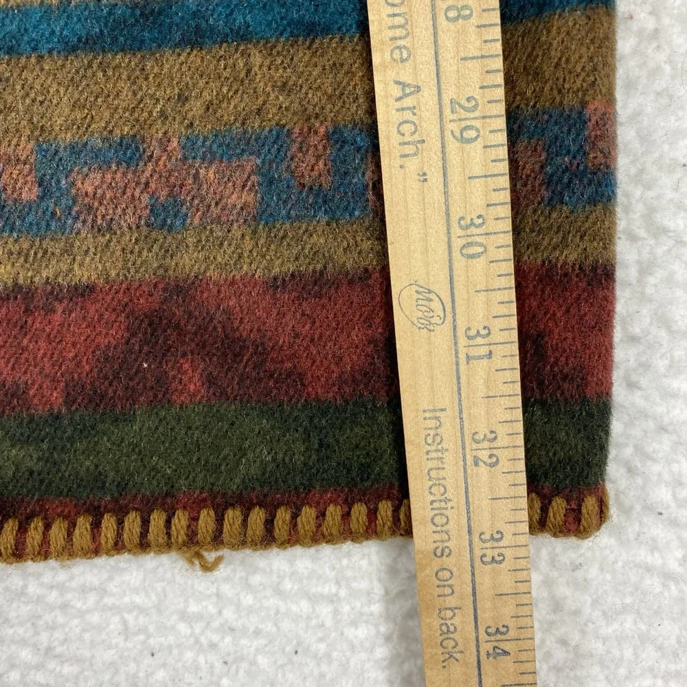 Vtg Field Gear Skirt Women 14 Green Wrap Blanket Wool Blend Southwest Earth Tone